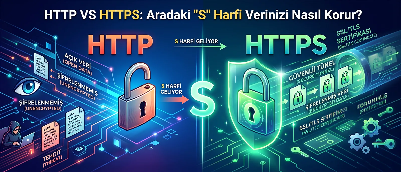 HTTP vs HTTPS: Aradaki "S" Harfi Verinizi Nasıl Korur?