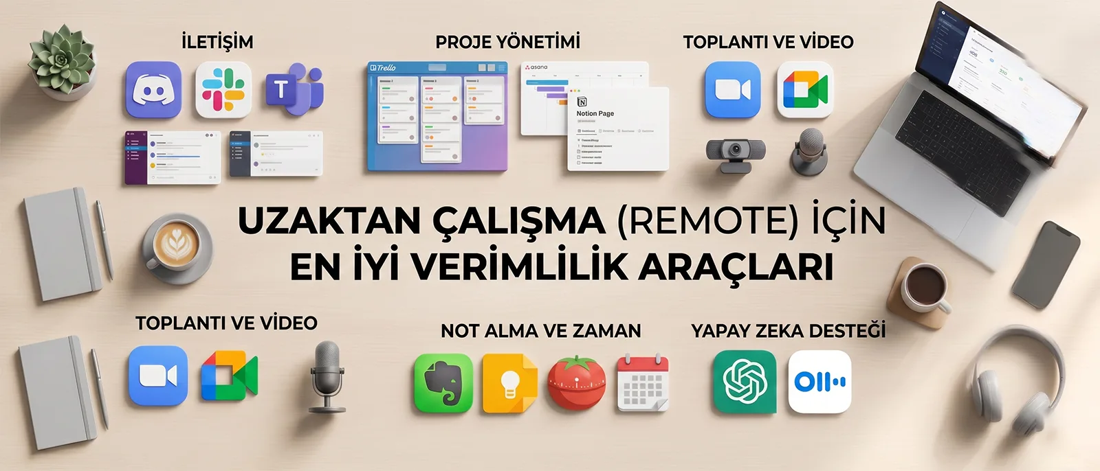 Uzaktan Çalışma (Remote) İçin En İyi Verimlilik Araçları: Kapsamlı Rehber