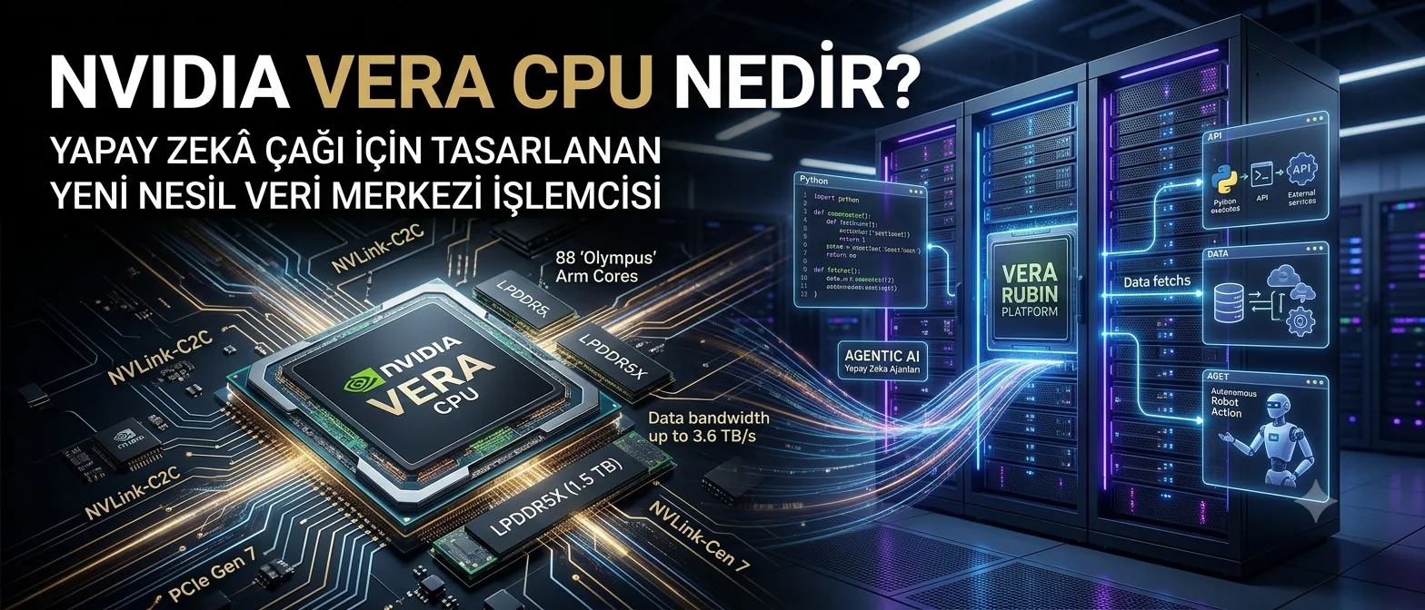 NVIDIA Vera CPU Nedir? Yapay Zekâ Çağı İçin Tasarlanan Yeni Nesil Veri Merkezi İşlemcisi